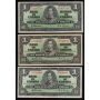 20x 1937 Canada $1 banknotes all nice VF and VF+