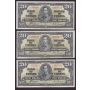 10x 1937 Canada $20 banknotes 10-notes F/VF or better