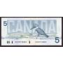 1986 Canada $5 banknote Crow Bouey BBPN EOH 9778301 Choice AU/UNC