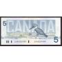 1986 Canada $5 banknote Crow Bouey BBPN EOH 52379090 Choice AU/UNC