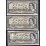 10x 1954 Canada $20 banknotes 10-notes VF or better