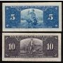 1937 Canada $1 $2 $5 $10 banknote set all Gordon Towers VF