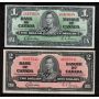 1937 Canada $1 $2 $5 $10 banknote set all Gordon Towers all VF+