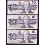 7x 1989 Canada $10 banknotes Choice AU/UNC