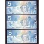 8x 2001 Canada $5 notes Knight Dodge ANW and 7x ANV CH UNC to Gem UNC