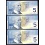 8x 2001 Canada $5 notes Knight Dodge ANW and 7x ANV CH UNC to Gem UNC