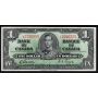 1937 Canada $1 banknote Gordon Towers L/M 2220555 EF/AU