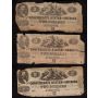 9 X 1862 $2 Confederate States of America Notes all circulated and damaged