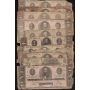 11 X 1862 1863 $1 Confederate States of America Notes circulated and damaged