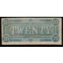 1864 Confederate States of America $20 note FEB 17th SN94617 nice EF