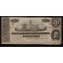 1864 Confederate States of America $20 note FEB 17th SN10870 VF