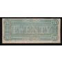 1864 Confederate States of America $20 note FEB 17th SN30902 nice Choice AU+