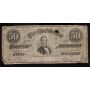 1864 $50 FIFTY DOLLARS Confederate States of America FEB 17 damaged