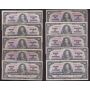 10x 1937 Canada $10 banknotes 10-notes all FINE condition or better 