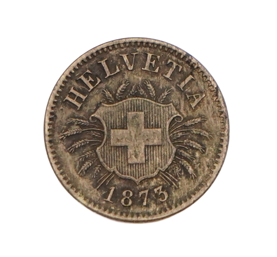 1873 Switzerland 5 Rappen KM5 nice nice EF+ - Professional Dealers
